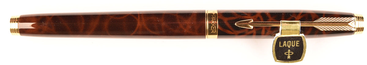 Stylo Plume Parker 75 Thuya 1990 - Or 14K, Plume Fine, Rare Et élégant
