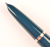 Parker 51 Custom in teal blue, gold cap - Medium nib