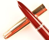 Parker 51 Custom in light burgundy, gold cap - Medium nib