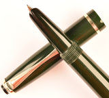 Wyvern 404 in dark green, c1950 - Medium nib