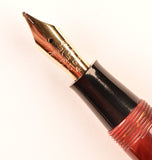 Conway Stewart 84 Lever Filler in gold veined rose pearl marble - Broad nib