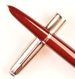 Parker 51 Classic in light burgundy, Steel cap - Extra fine nib