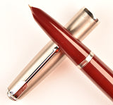 Parker 51 Classic in light burgundy, Steel cap - Fine nib