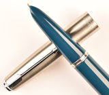 Parker 51 Classic in teal blue, Steel cap - Medium nib