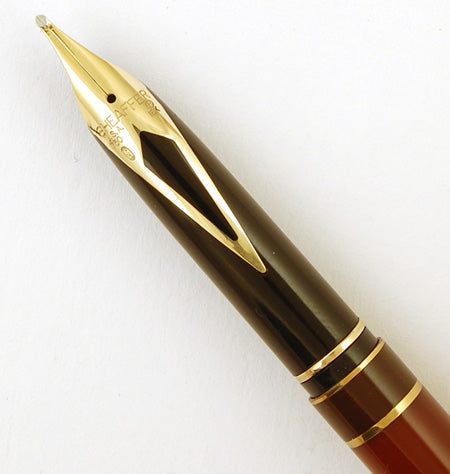 Stylo Plume Sheaffer Targa Prestige Slim - Laque Bleu, Plume Or 14K - Occasion