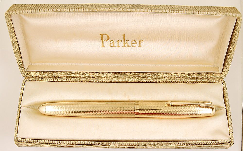 Parker 51 Presidential in 9k gold Wavy Line Design 1961