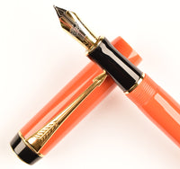 Parker Duofold International in red, Gold trim - Fine nib