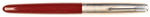 Parker 51 Classic in light burgundy, steel cap - Italic nib