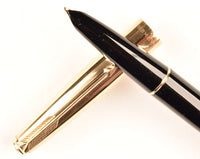 Parker 51 Custom Mk2 in black, Gold cap - Medium nib