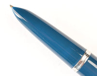 Parker 51 Classic in teal blue, Steel cap - Medium nib