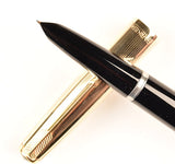 Parker 51 Custom in black, gold cap - Fine nib