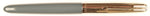 Parker 51 Custom in grey, gold cap - Fine nib