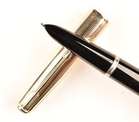 Parker 51 Custom in black, gold cap - Stub nib