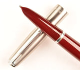 Parker 51 Classic in light burgundy, Steel cap - Broad nib