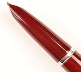 Parker 51 Classic in light burgundy, Steel cap - Broad nib