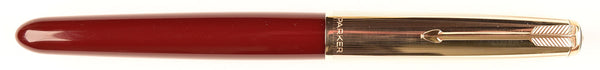 Parker 51 Custom in light burgundy, gold cap - Medium nib