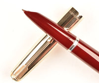 Parker 51 Custom in light burgundy, gold cap - Medium nib