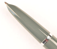 Parker 51 Custom RS in grey, Rolled Silver Cap - Medium nib