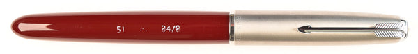 Parker 51 Classic in light burgundy, Steel cap - Oblique nib