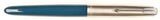 Parker 51 Classic in teal blue, Steel cap - Medium nib