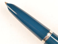 Parker 51 Classic in teal blue, Steel cap - Medium nib