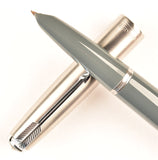 Parker 51 Classic in grey, steel cap - Fine nib