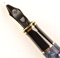 Parker Duofold Centennial in blue marble - Medium nib