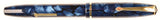 Conway Stewart 15 Lever Filler in black veined blue pearl marble - Medium nib