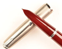 Parker 51 Classic in light burgundy, Steel cap - Medium nib