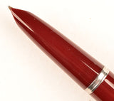 Parker 51 Classic in light burgundy, Steel cap - Medium nib