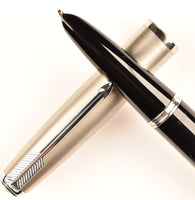 Parker 51 Classic in black, Steel cap - Broad stub nib