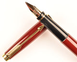 Parker 75 in burgundy laque - Italic 14k gold nib