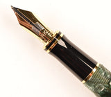 Parker Duofold International in green marble - Medium nib