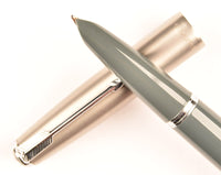 Parker 51 Classic in grey, Steel cap - Medium nib