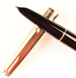 Parker 51 Custom Mk2 in black, Gold cap - Fine nib
