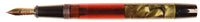 De La Rue Onoto 6233 Semi-Transparent pen in black veined green marble - Medium nib