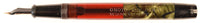 De La Rue Onoto 6233 Semi-Transparent pen in black veined green marble - Medium nib