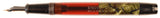 De La Rue Onoto 6233 Semi-Transparent pen in black veined green marble - Medium nib