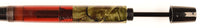 De La Rue Onoto 6233 Semi-Transparent pen in black veined green marble - Medium nib