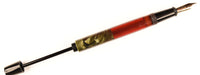 De La Rue Onoto 6233 Semi-Transparent pen in black veined green marble - Medium nib