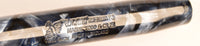 Mabie Todd Blackbird 5242 Lever Filler in light and dark blue pearl marble - Broad nib