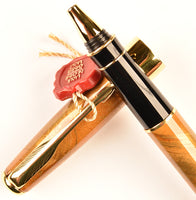 Parker Sonnet Rollerball in amber Chinese laque, gold trim