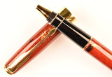 Parker Sonnet Rollerball in red Chinese laque, gold trim