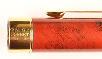 Parker Sonnet Rollerball in red Chinese laque, gold trim