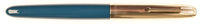 Parker 51 Custom in teal blue, gold cap - Extra Fine nib