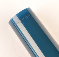 Parker 51 Custom in teal blue, gold cap - Extra Fine nib