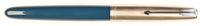 Parker 51 Classic in teal blue, Steel cap - Broad nib