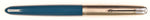 Parker 51 Classic in teal blue, Steel cap - Medium nib