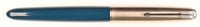 Parker 51 Classic in teal blue, Steel cap - Medium nib