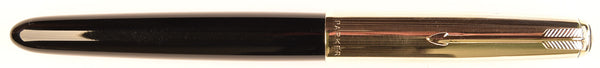 Parker 51 Custom in black, gold cap - Fine nib